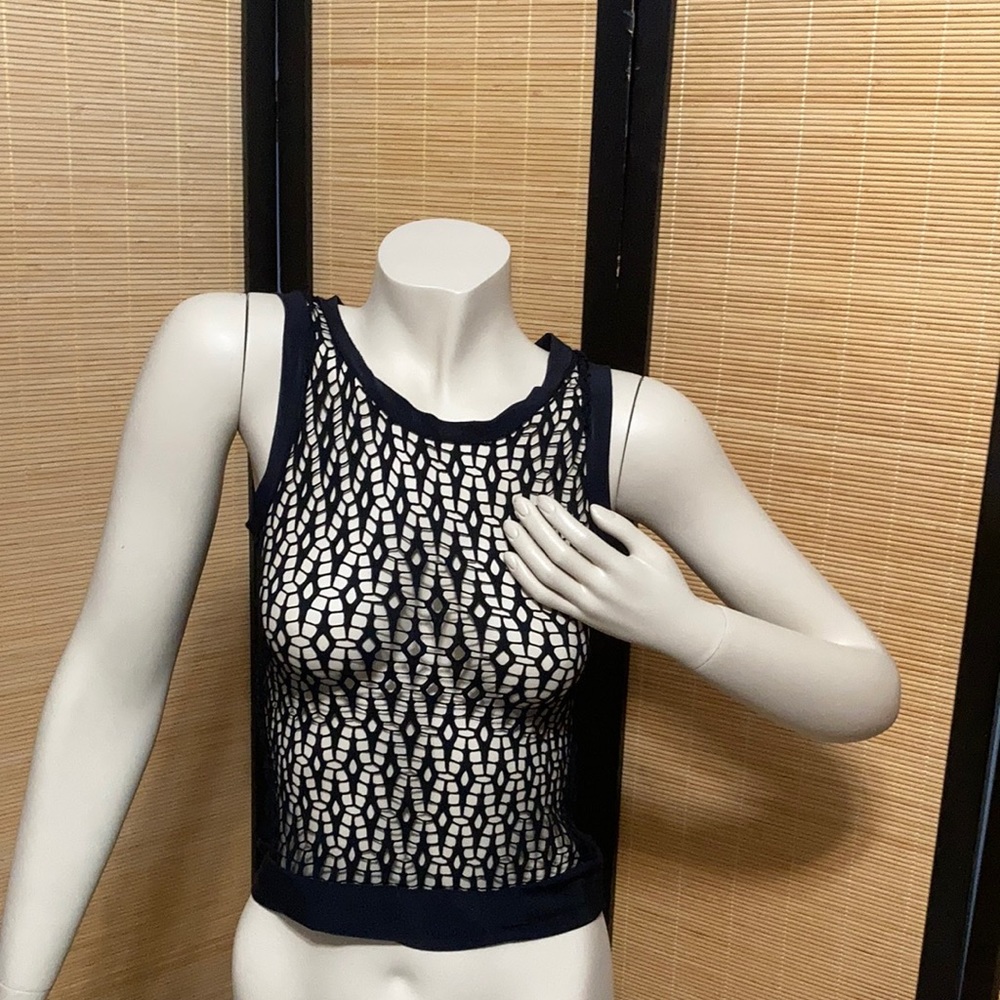 Mandee fishnet style tank top